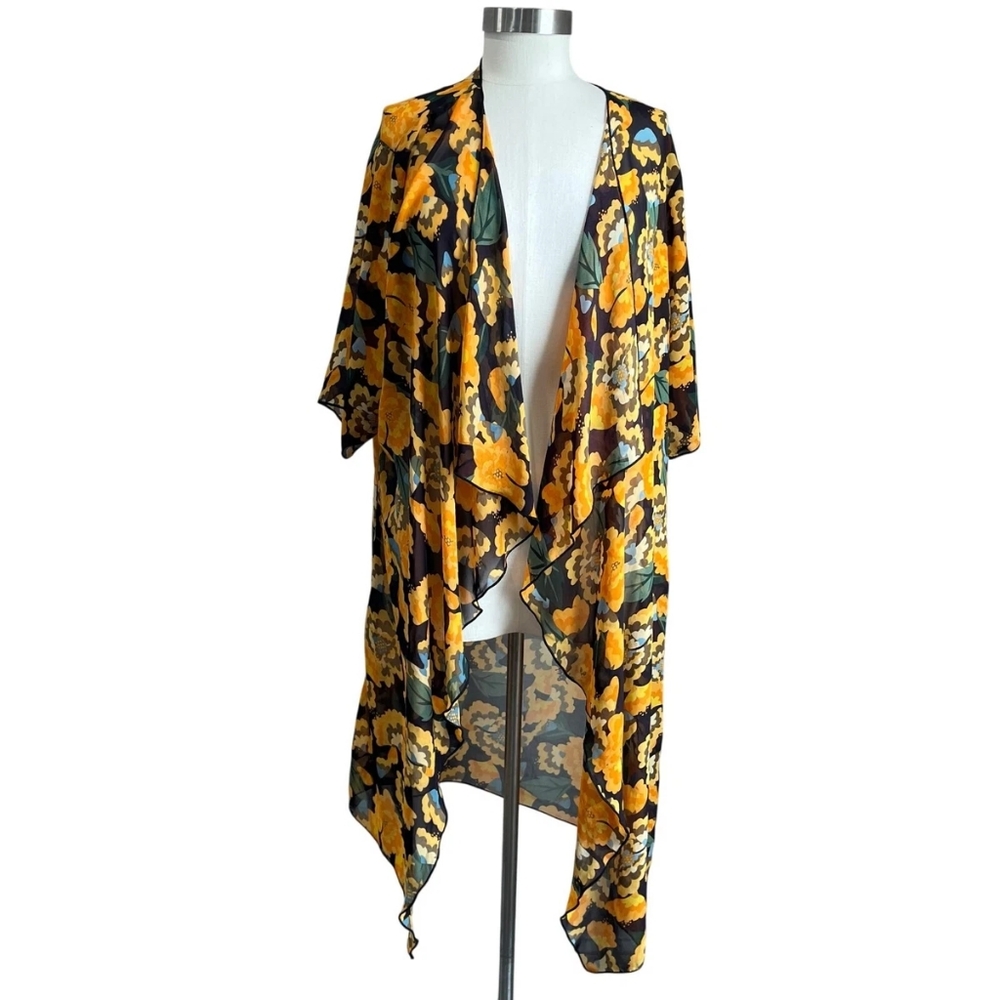 🖤🌼 LuLaRoe Shirley Floral Kimono Open Cover Up, M